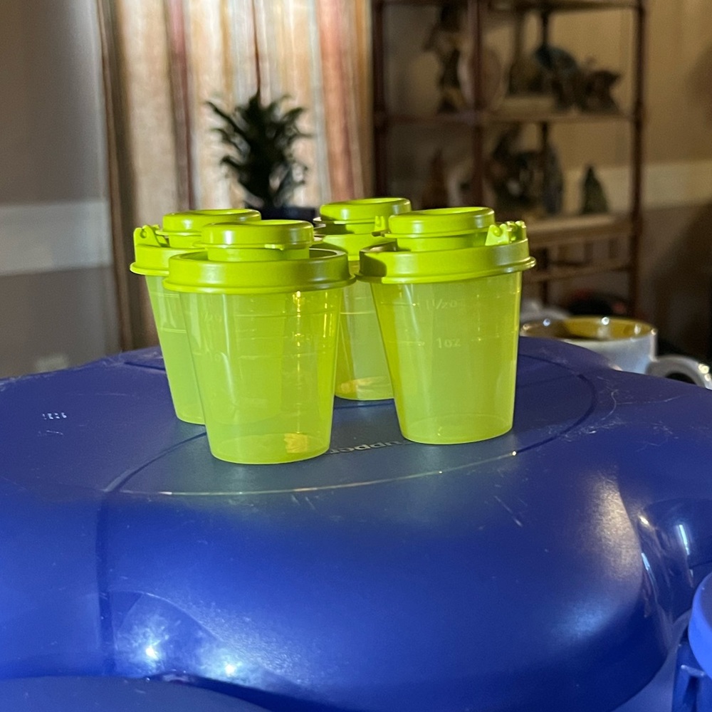 Tupperware mini salt and pepper shakers